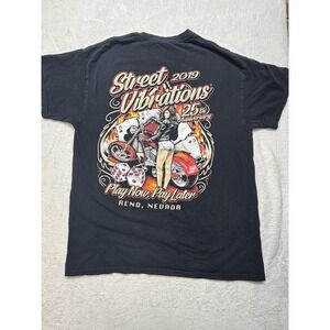 Sweet Vibrations 2019 Motorcycle Rally Men's Large T-shirt Reno, Nevada Biker T